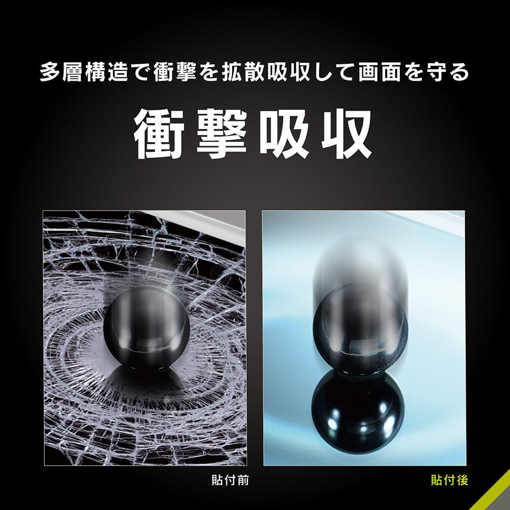 for iPhone 衝撃吸収&ブルーライト低減 画面保護フィルム 光沢(販売終了)