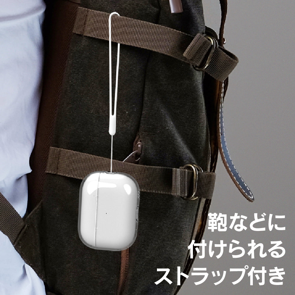 AirPods Pro(第2世代) 衝撃吸収 クリアTPUケース ストラップ付き(販売終了)