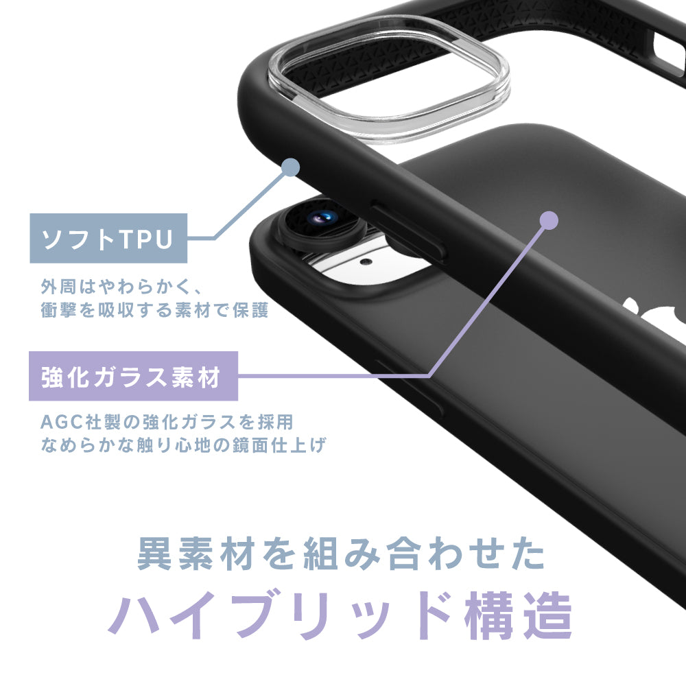 ajouter アジュテ for iPhone 衝撃吸収ラウンドケース-ブラック