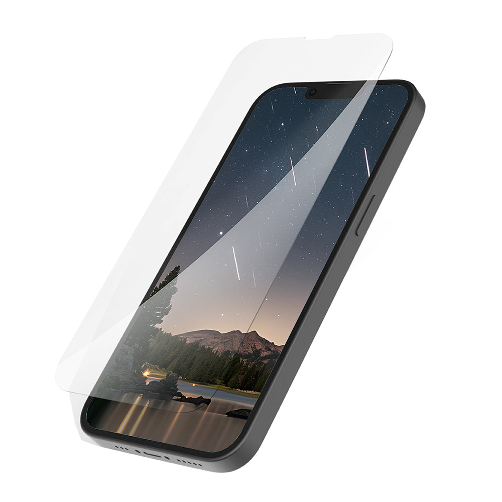 for iPhone フルカバー 超透明 画面保護強化ガラス 位置ピタ エコパッケージ