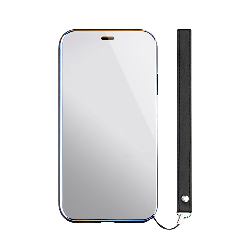 for iPhone [FlipShell] 衝撃吸収クリアミラーフリップシェルケース（販売終了）
