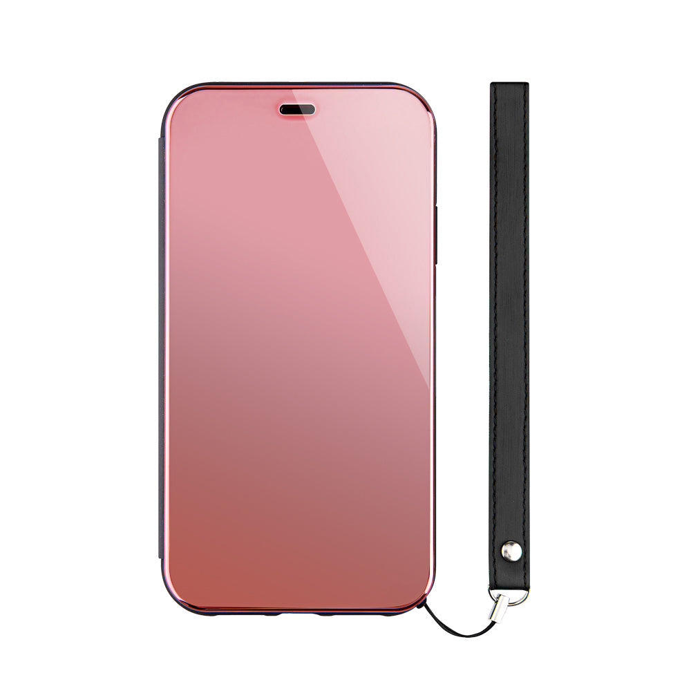 for iPhone [FlipShell] 衝撃吸収クリアミラーフリップシェルケース（販売終了）