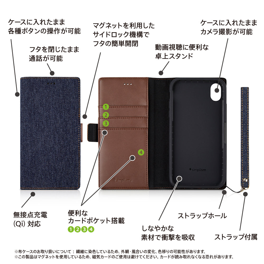 for iPhone [FlipNote] 耐衝撃フリップノートケース　ファブリック（販売終了）
