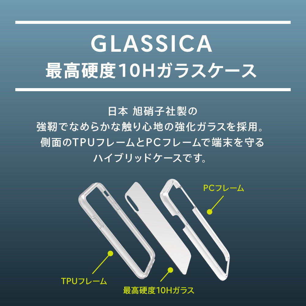for iPhone [GLASSICA] 背面ガラスケース(Gorilla ガラス)（販売終了）