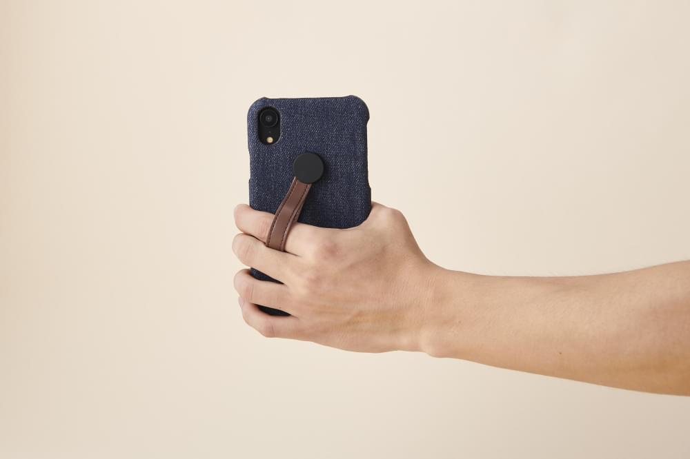 for iPhone [NUNO] ハンドルリング付きファブリックケース（販売終了）