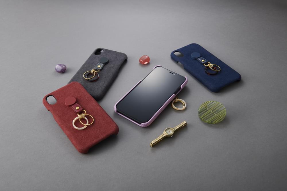for iPhone [NUNO] ハンドルリング付きクラリーノケース（販売終了）
