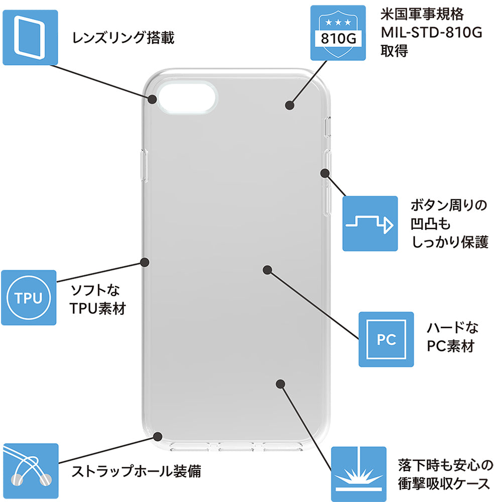 for iPhone [Turtle] ハイブリッドケース 埃ガード（販売終了）