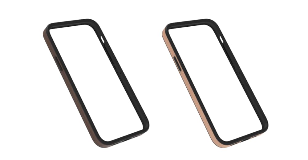 for iPhone [ALINE] 衝撃吸収 バンパーケース 天然木シート（販売終了）