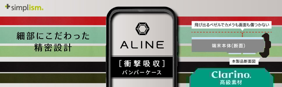 for iPhone [ALINE] 衝撃吸収 バンパーケース クラリーノ（販売終了）