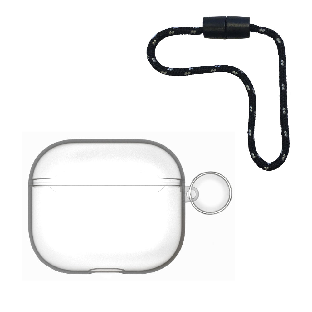 AirPods （第3世代）衝撃吸収 クリアTPUケース ショートストラップ付き（販売終了）