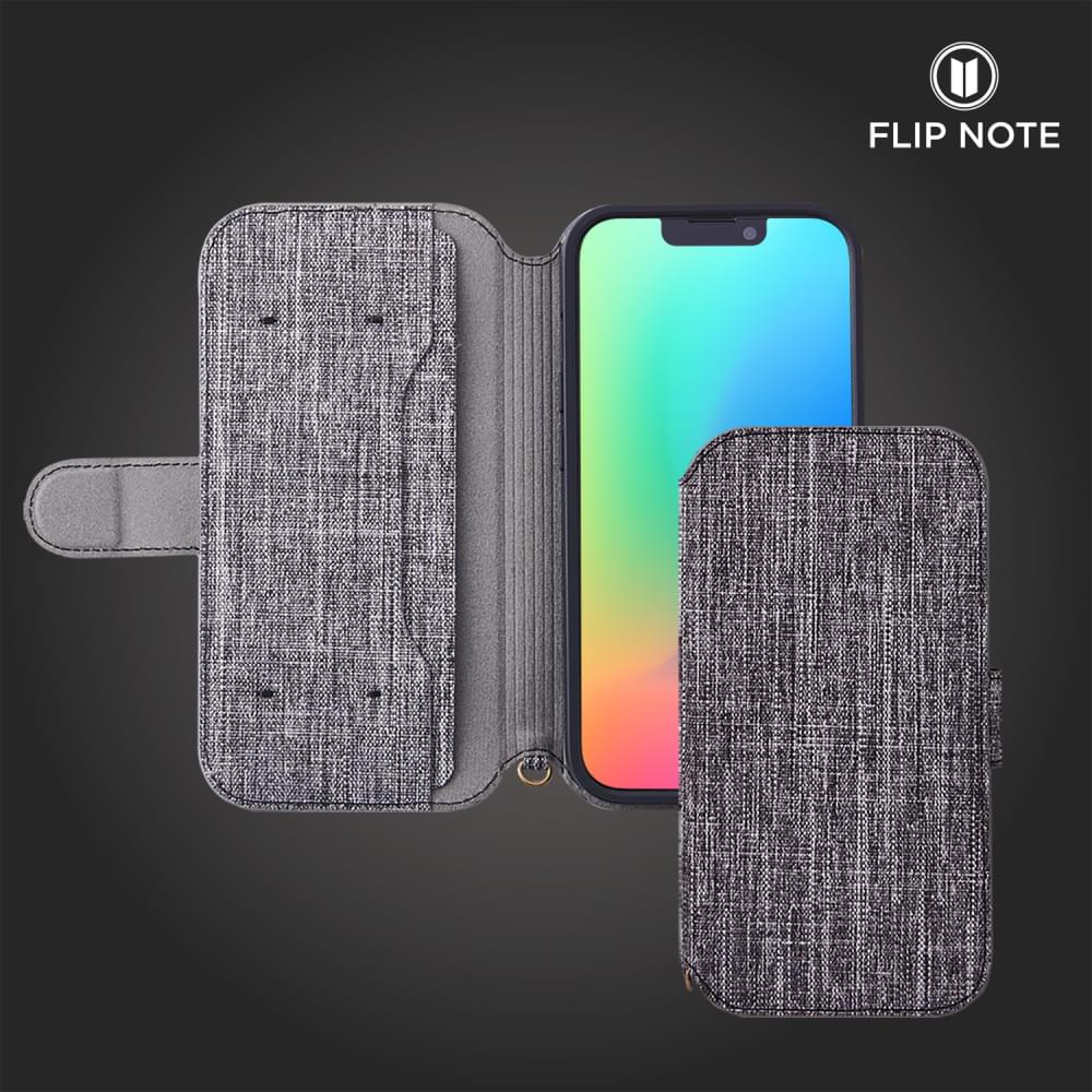 for iPhone [FlipNote] 耐衝撃フリップノートケース　ファブリック（販売終了）