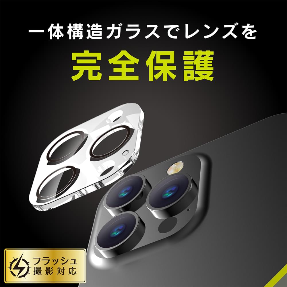 for iPhone [PicPro] 高画質写真が撮れる スーパークリア レンズ保護ガラス
