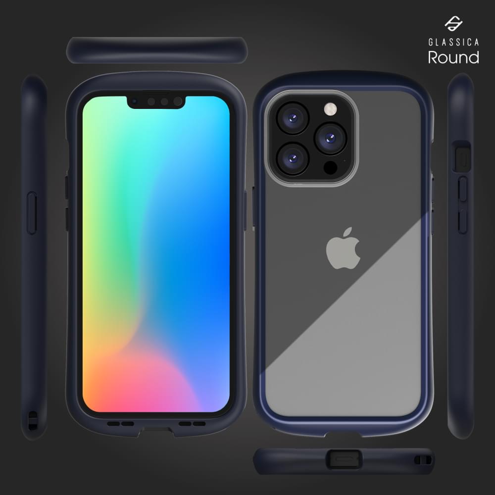 for iPhone [GLASSICA Round] 耐衝撃 背面ガラスケース（販売終了）