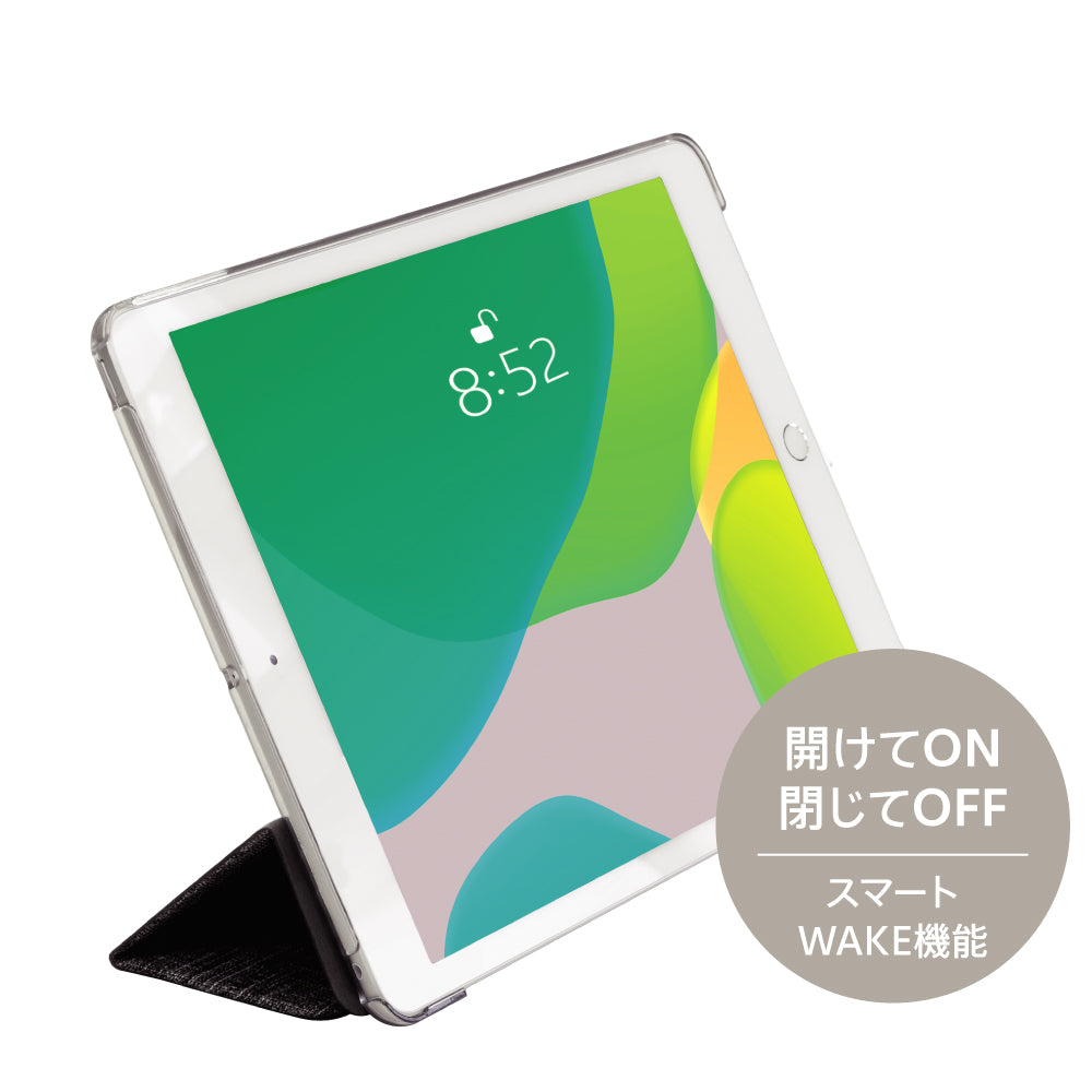for iPad [FLIP SHELL] 背面クリア フリップシェルケース
