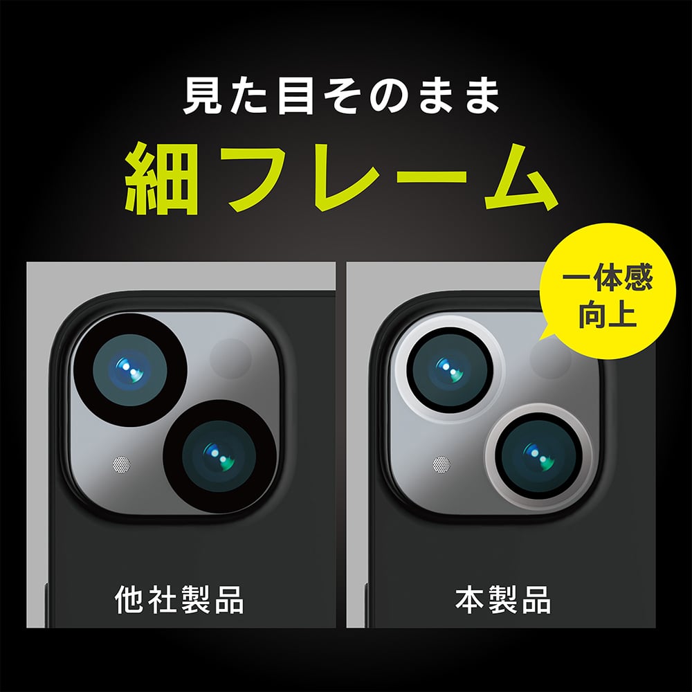 for iPhone [PicPro] クリア レンズ保護ガラス
