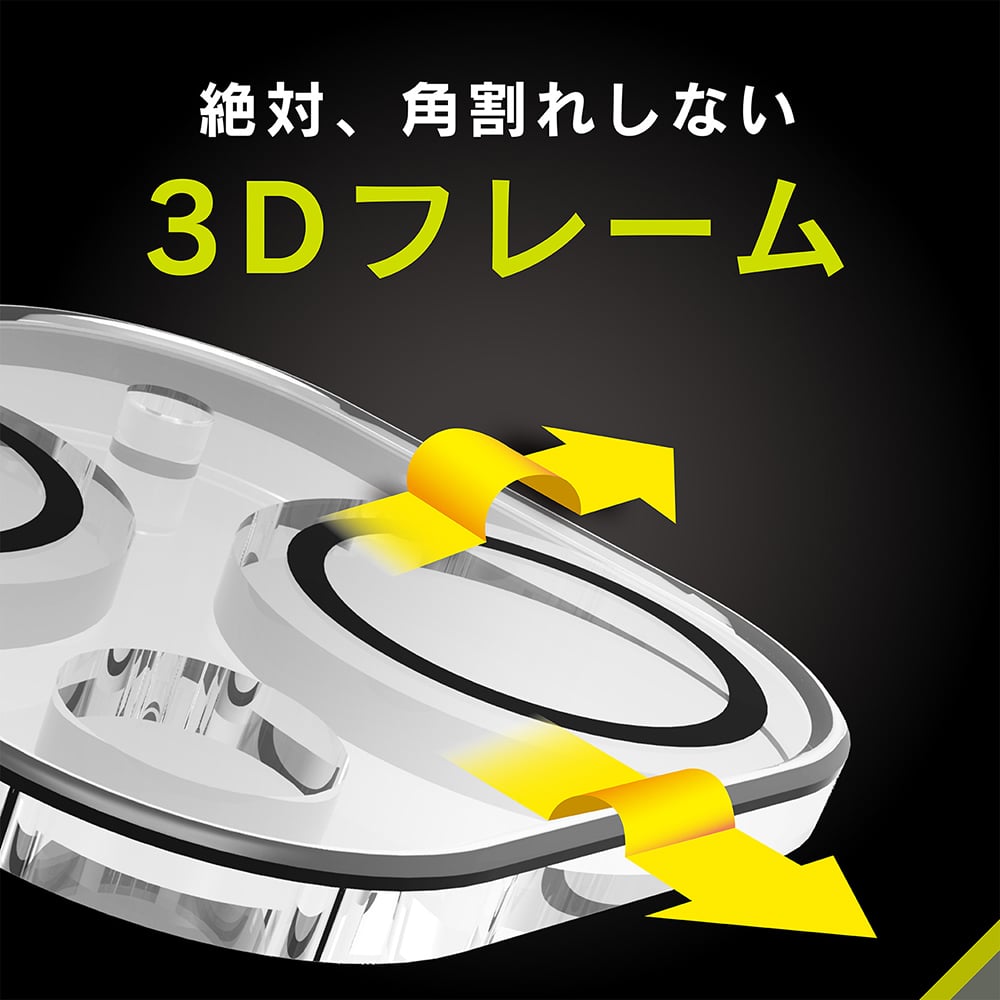 for iPhone [PicPro CUSHION] 高画質写真が撮れる ウルトラクリア カメラレンズ保護ガラス