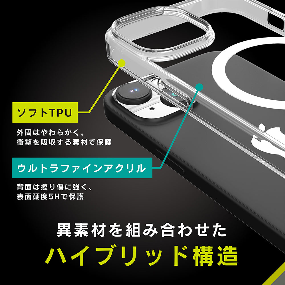 for iPhone [Turtle] MagSafe対応 ハイブリッドクリアケース