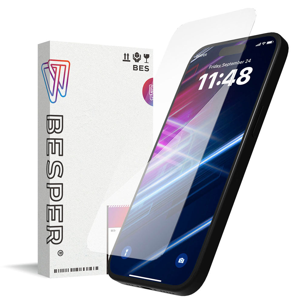 BESPER ベスパー for iPhone フルクリア 高光沢 画面保護強化ガラス