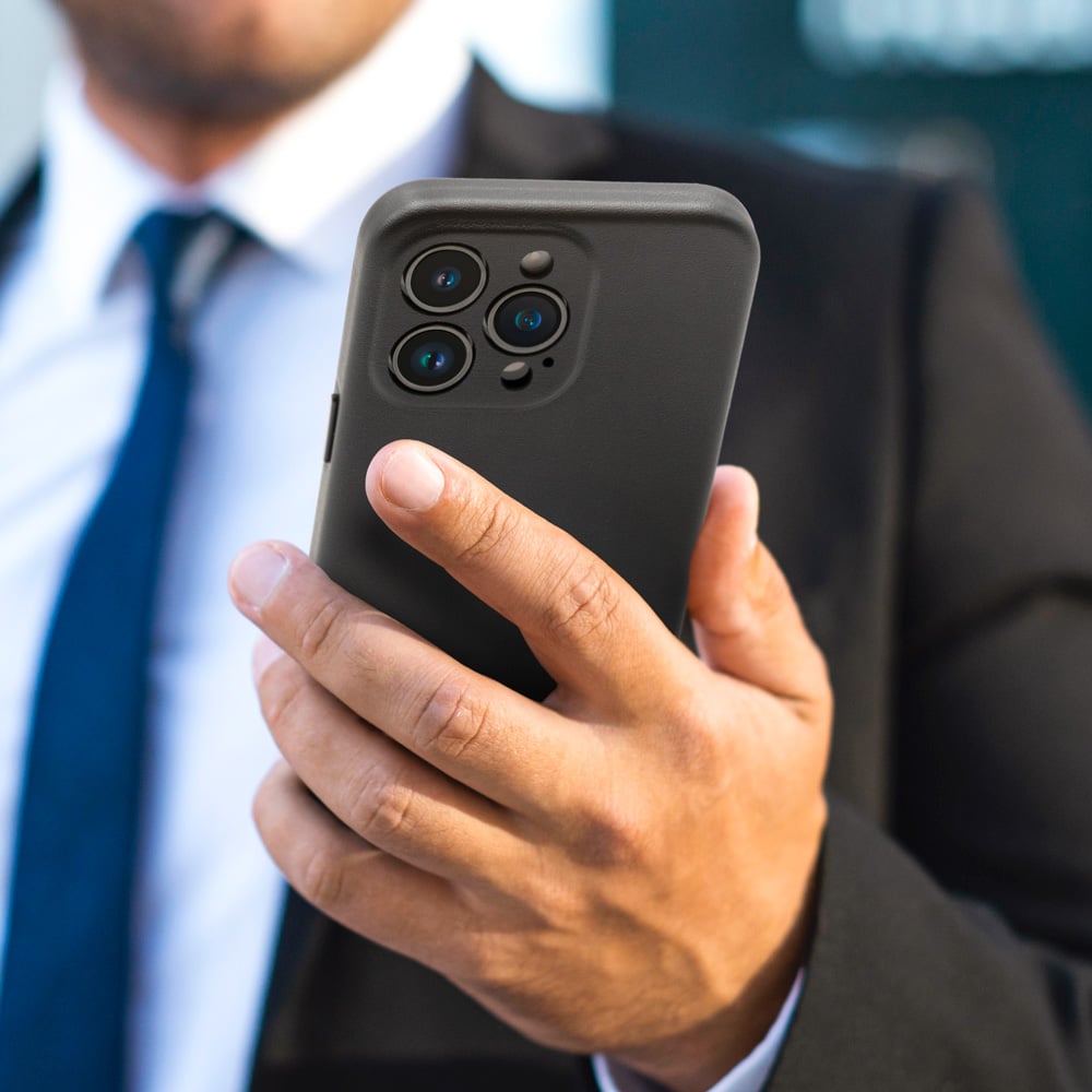 for iPhone専用[NUNO] ヴィーガンレザーバックケース