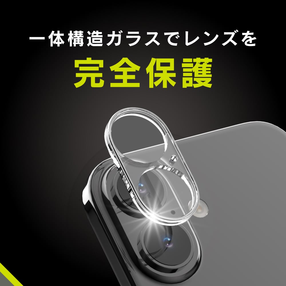 for iPhone [PicPro CUSHION] Dinorex クリア カメラレンズ保護ガラス