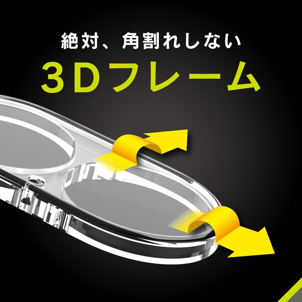 for iPhone [PicPro CUSHION] ゴリラガラス クリア カメラレンズ保護ガラス