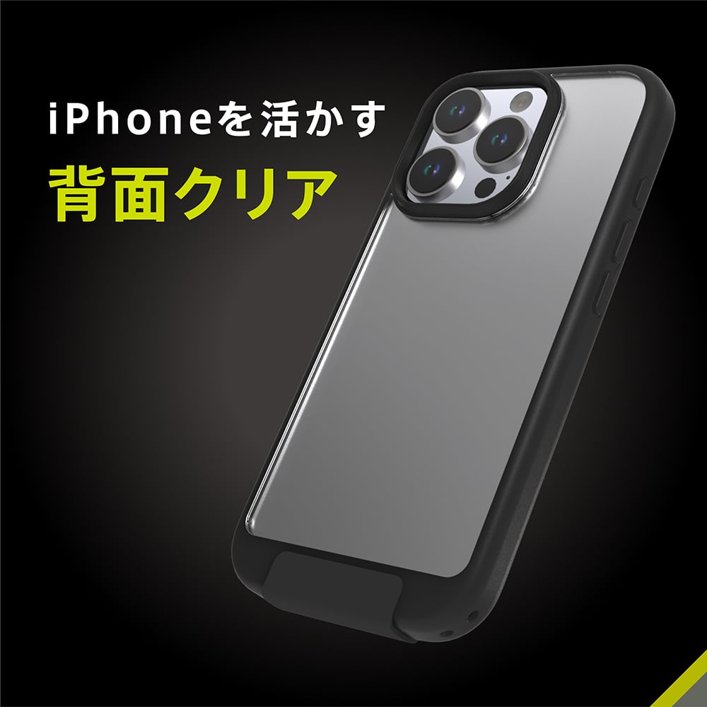 for iPhone [Vertical Flip] 縦開き背面クリアフリップケース