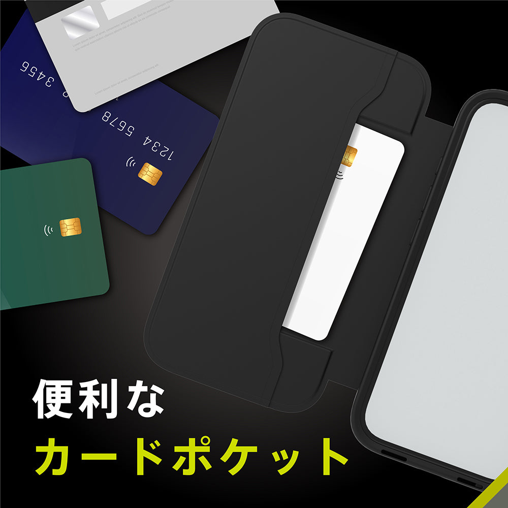for iPhone [Flip Shell] 背面クリアフリップシェルケース