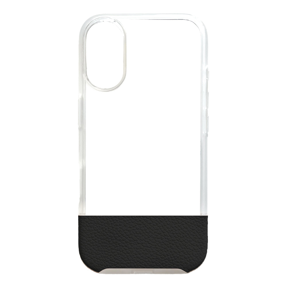 for iPhone [FINO] 背面クリアハイブリッドレザーケース
