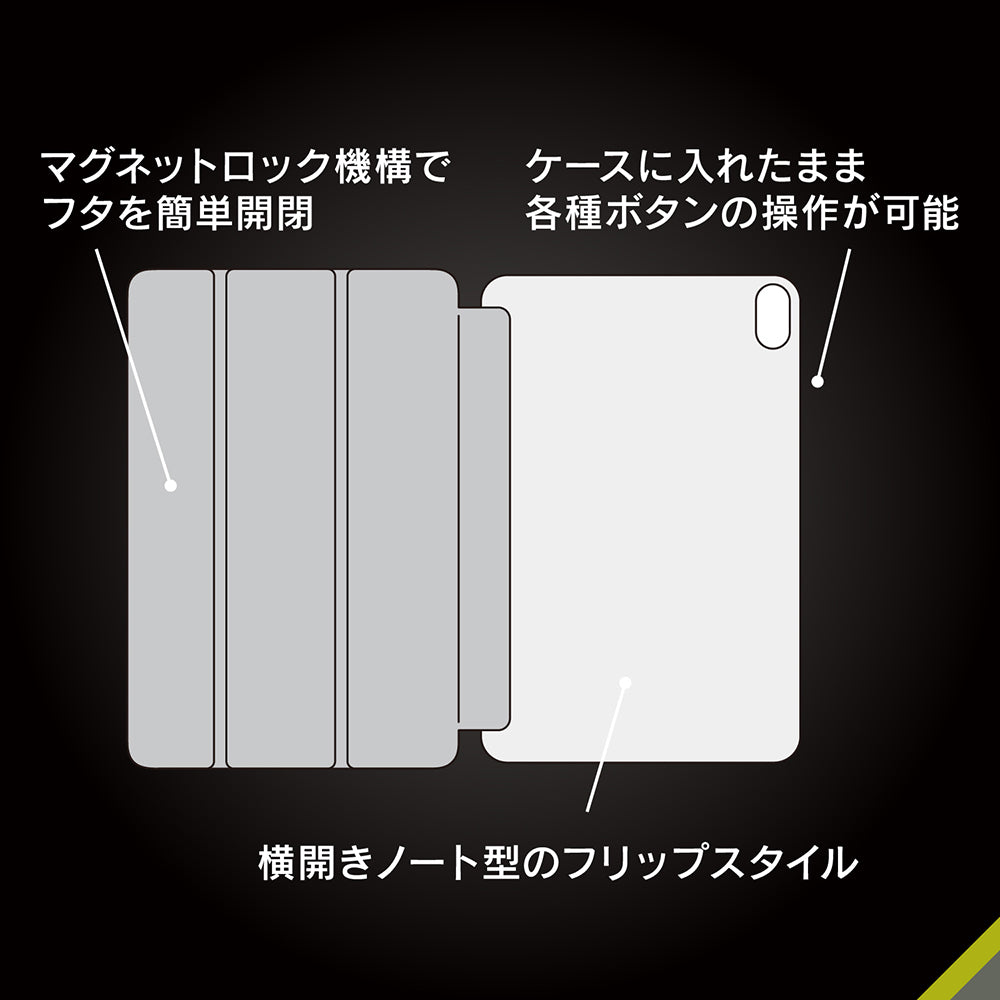 for iPad [FLIP SHELL] 背面クリア フリップシェルケース