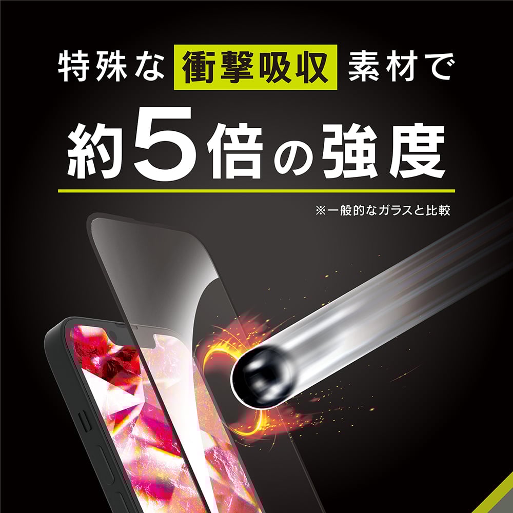 for iPhone [FLEX 3D Toughness Glass] 超耐衝撃 黄色くないブルーライト低減 複合フレームガラス