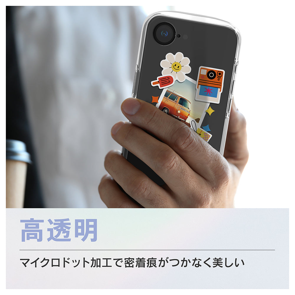 for iPhone [LIGHT SHIELD Solid MyFav] 超精密設計 衝撃吸収 推し活クリアハイブリッドケース