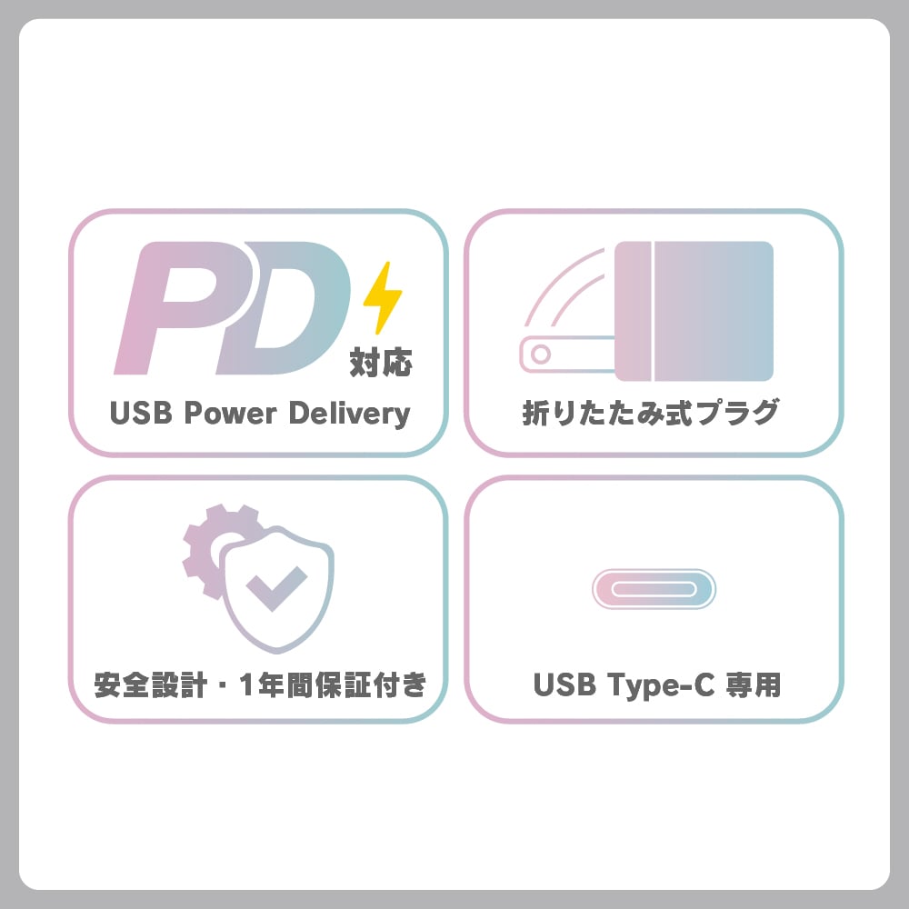[1000％] 20Wチャージャー Type-C 1ポート