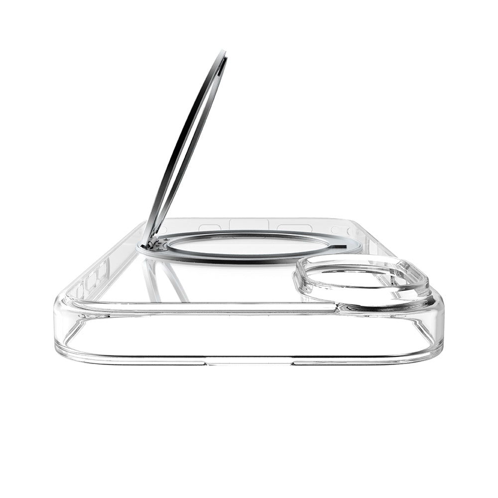 for iPhone [Turtle MagStand] MagSafe対応 リングスタンド付きハイブリッドクリアケース
