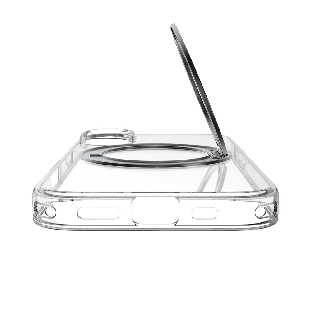 for iPhone [Turtle MagStand] MagSafe対応 リングスタンド付きハイブリッドクリアケース