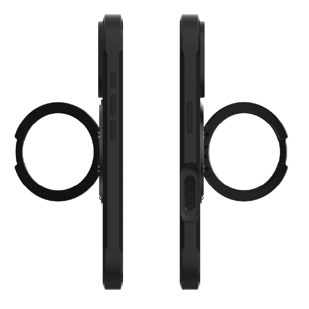 for iPhone [GRAV Solid UNLIMITED MagStand] MagSafe対応 超精密設計 耐衝撃5M リングスタンド付きハイブリッドケース