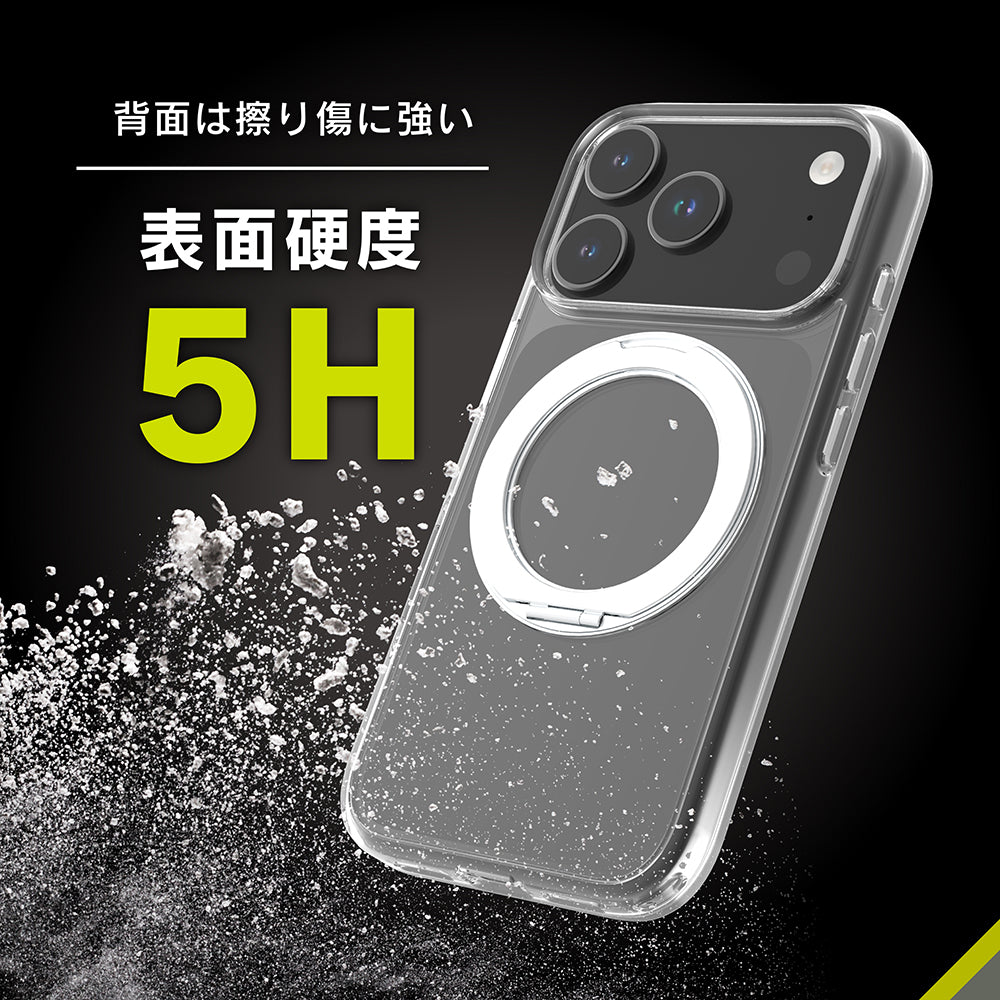 for iPhone [Turtle MagStand] MagSafe対応 リングスタンド付きハイブリッドクリアケース エコパッケージ