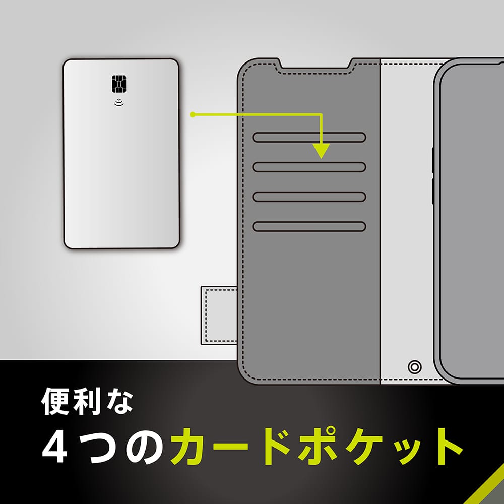 for iPhone [FlipNote] 耐衝撃フリップノートケース エコパッケージ