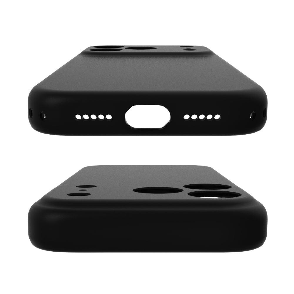 for iPhone [NUNO] MagSafe対応 背面シリコンレザーケース