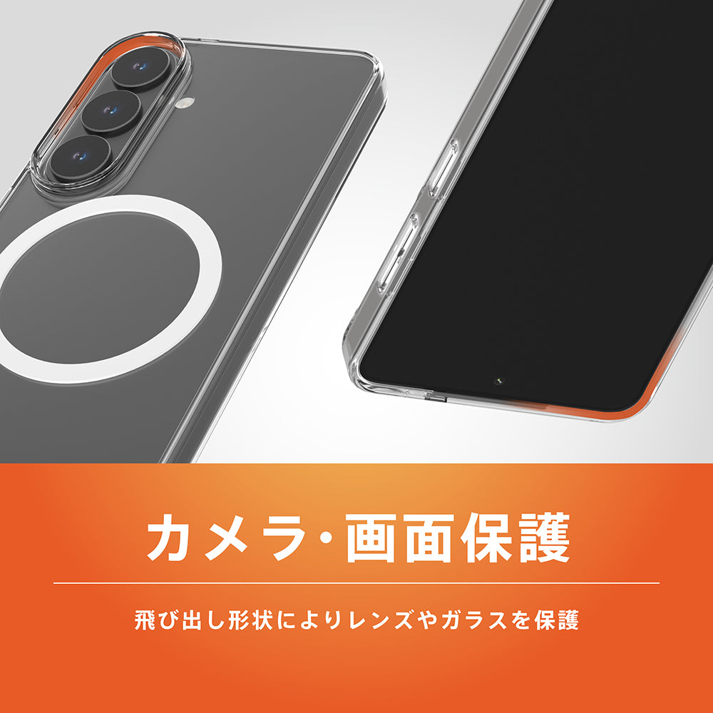 【予約製品】for Galaxy S26 [Turtle] マグネット吸着式アクセサリー対応 ハイブリッドクリアケース