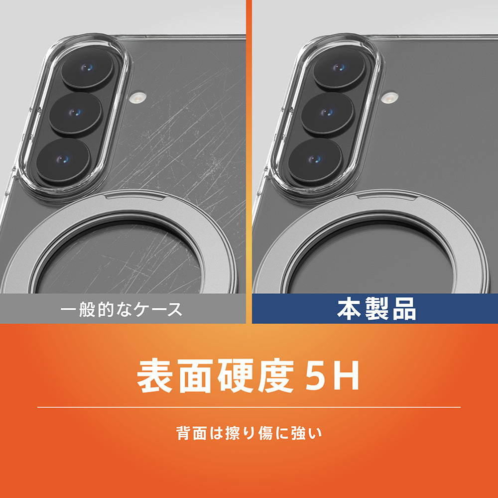 【予約製品】for Galaxy S26 [Turtle MagStand] マグネット吸着式アクセサリー対応 リングスタンド付きハイブリッドクリアケース