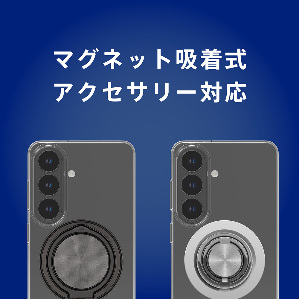 【予約製品】for Galaxy S26 [Turtle MagStand] マグネット吸着式アクセサリー対応 リングスタンド付きハイブリッドクリアケース