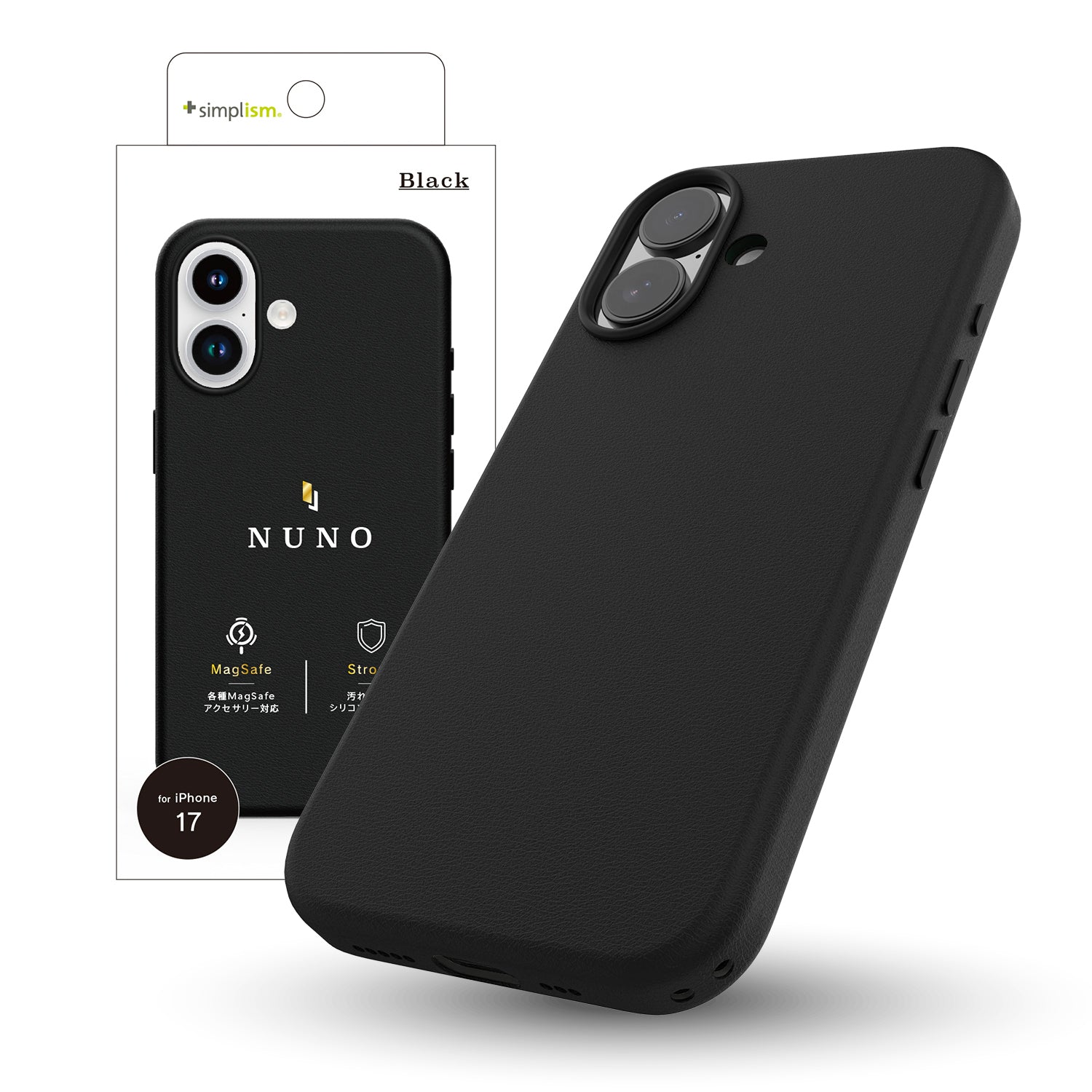 【予約製品】for iPhone 17 [NUNO] MagSafe対応 背面シリコンレザーケース