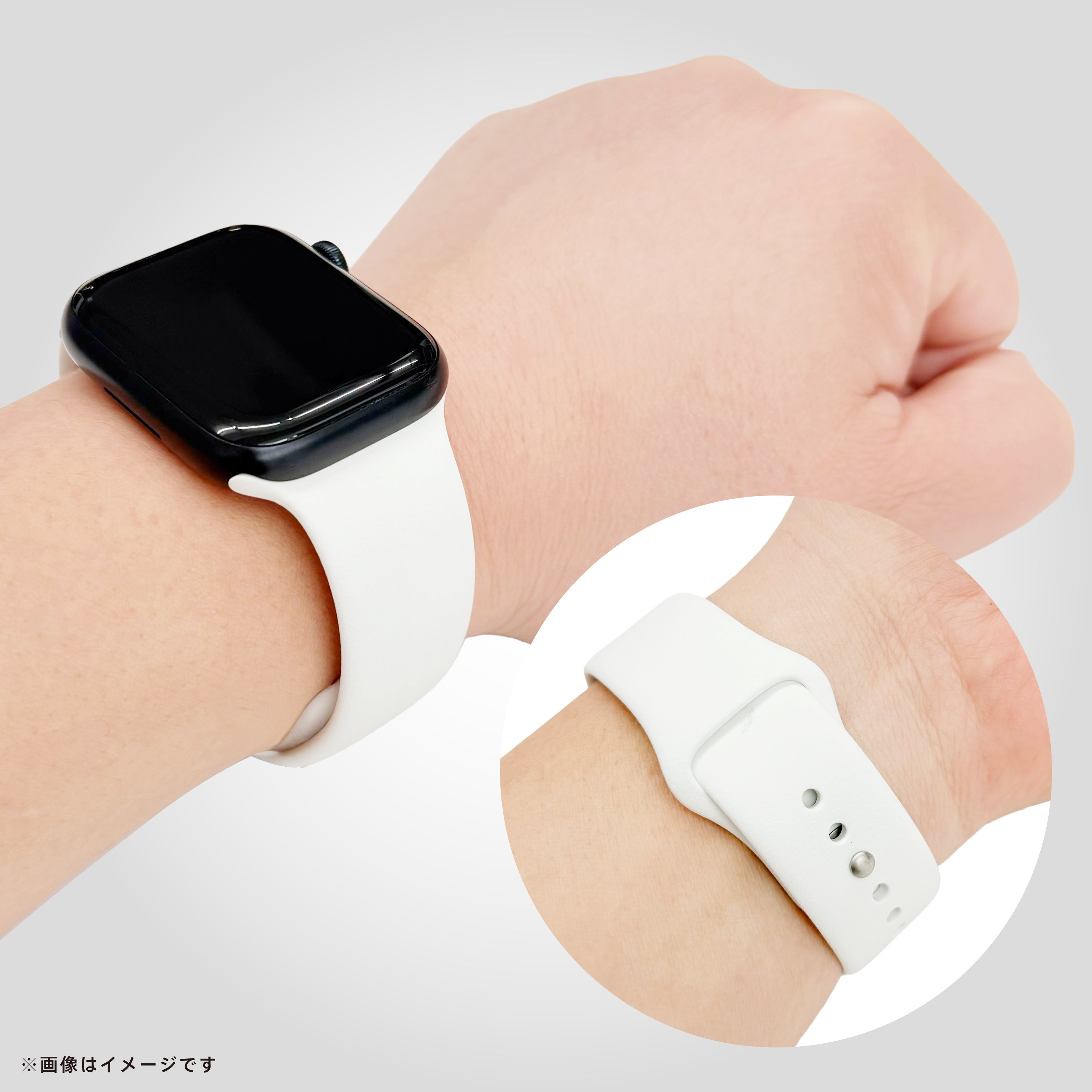 トップス apple pieXS Apple Watch 肌触りさらさら 消臭機能付き エラストマースポーツバンド