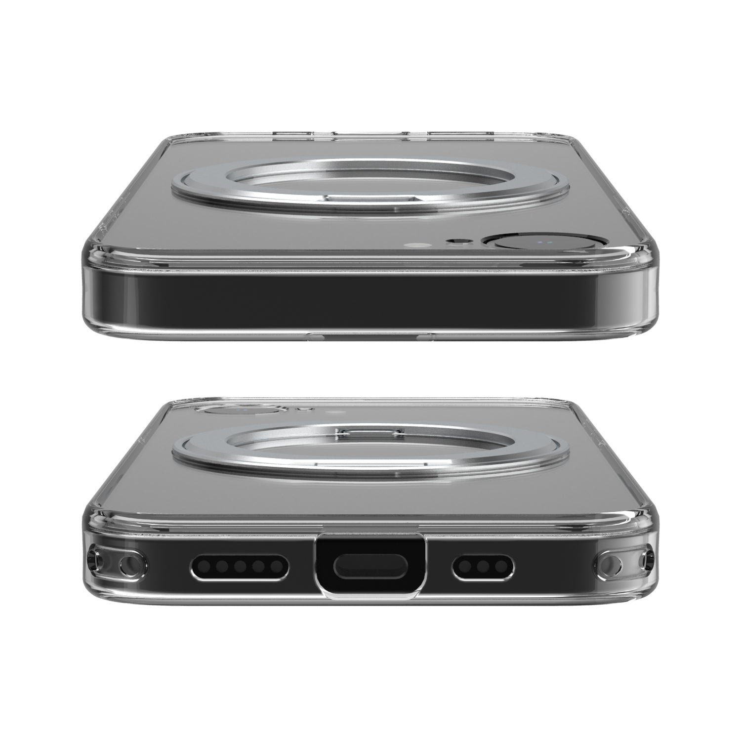 iPhone [Turtle Solid MagStand] 超精密設計 MagSafe対応 リングスタンド付きハイブリッドクリアケース