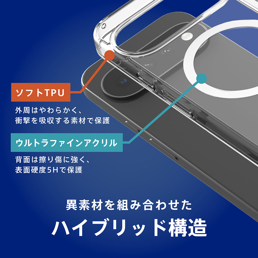 for Google Pixel [Turtle] マグネット吸着式アクセサリー対応 ハイブリッドクリアケース