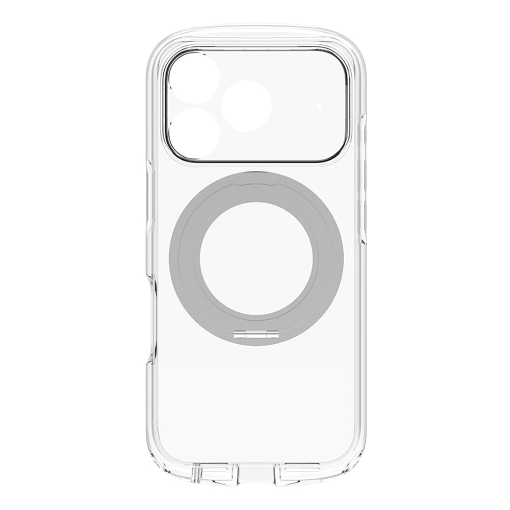 【予約製品】for iPhone [LIGHT SHIELD Solid MagStand] マグネット吸着式アクセサリー対応 超精密設計 衝撃吸収 リングスタンド付きハイブリッドクリアケース
