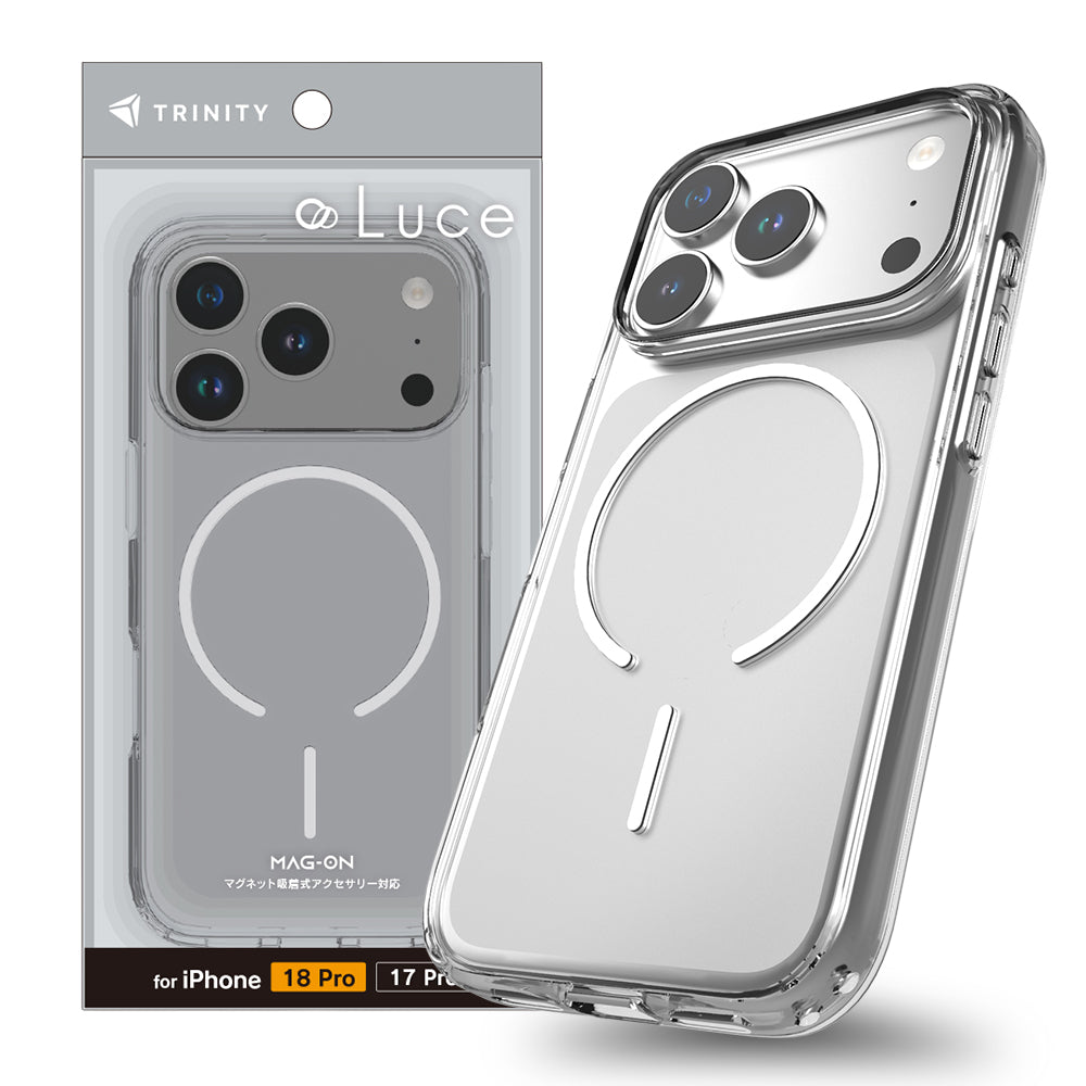 for iPhone [Luce] マグネット吸着式アクセサリー対応 背面クリアハードケース