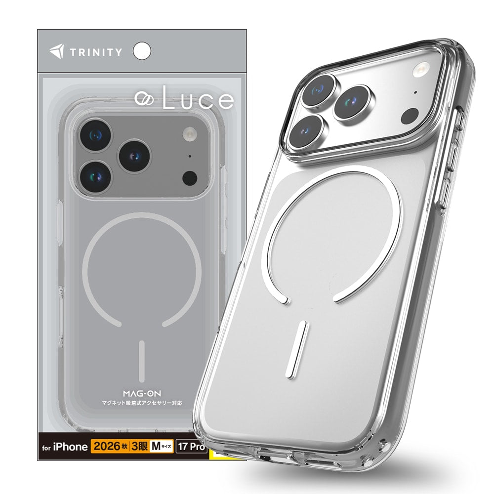 【予約製品】for iPhone [Luce] マグネット吸着式アクセサリー対応 背面クリアハードケース