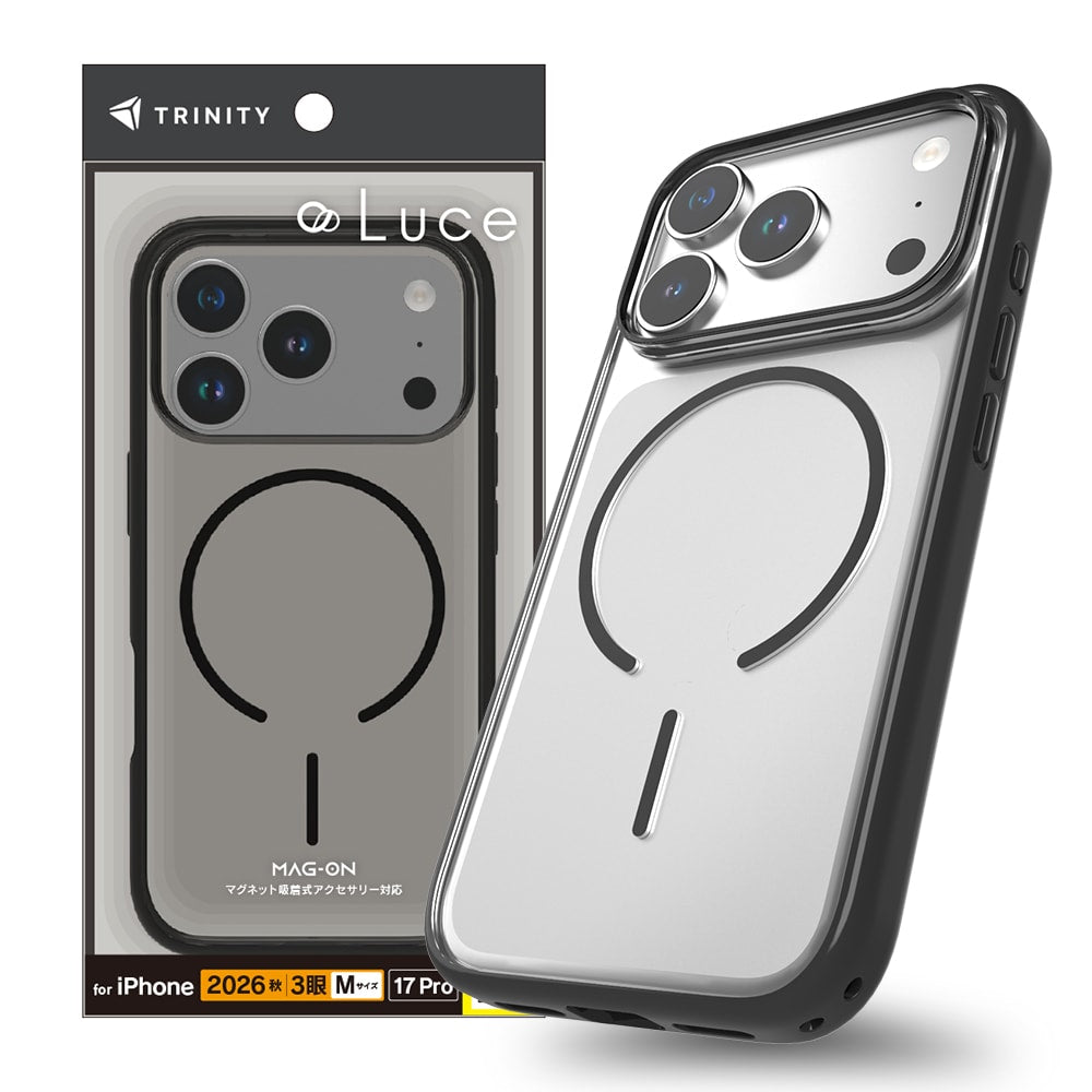 【予約製品】for iPhone [Luce] マグネット吸着式アクセサリー対応 背面クリアハードケース