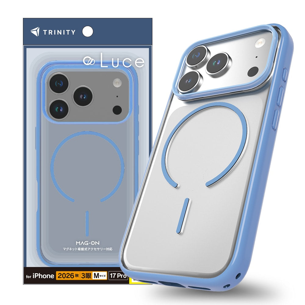 【予約製品】for iPhone [Luce] マグネット吸着式アクセサリー対応 背面クリアハードケース
